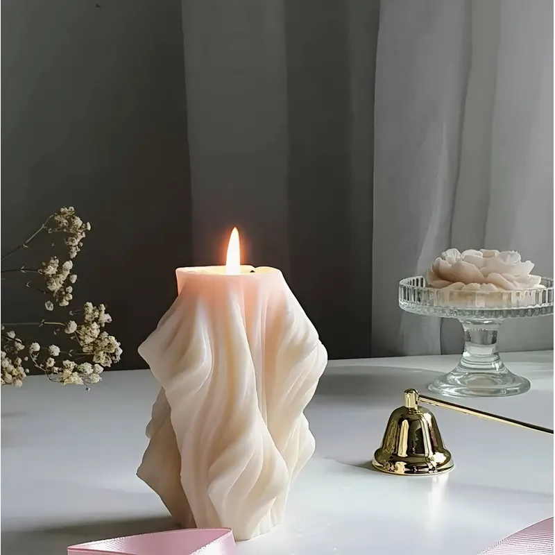 GENERICO - Vela Ondeada Grande Hecha a mano