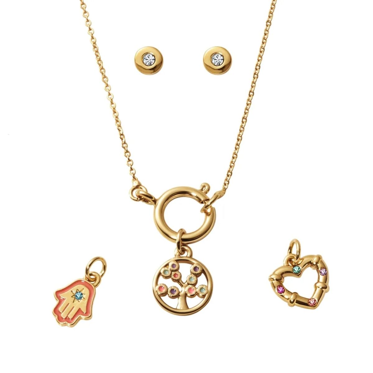 ESIKA - Set Collar + Aretes Good Luck & Love Finart Esika