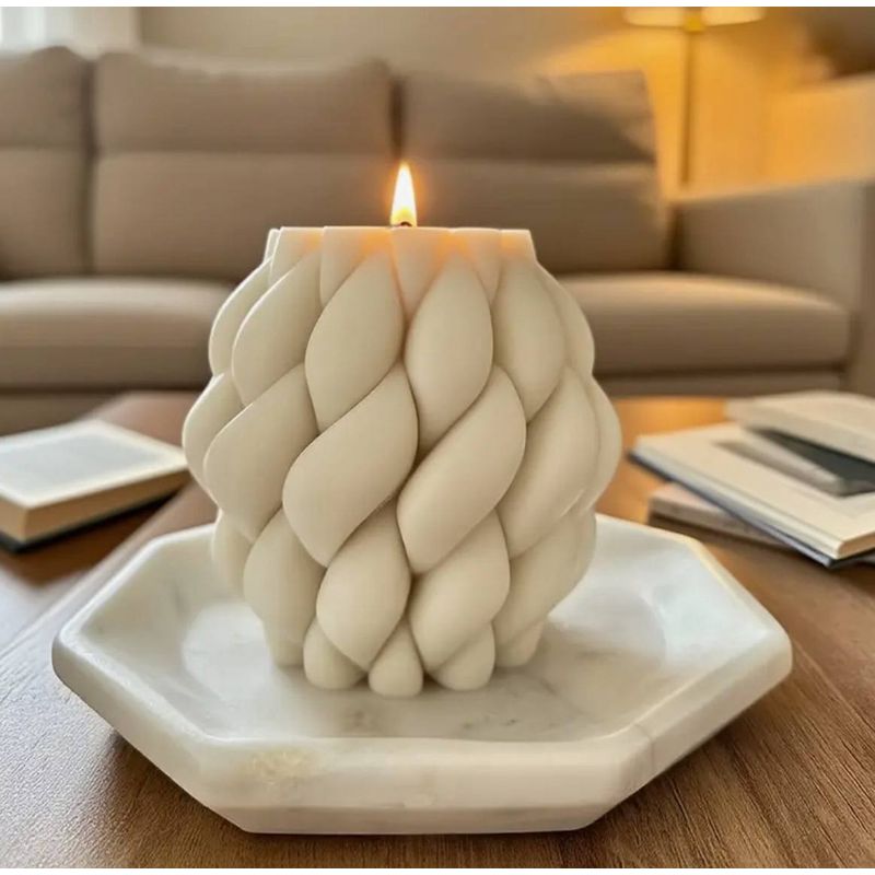 GENERICO - Vela Trenzada Grande Hecha a mano