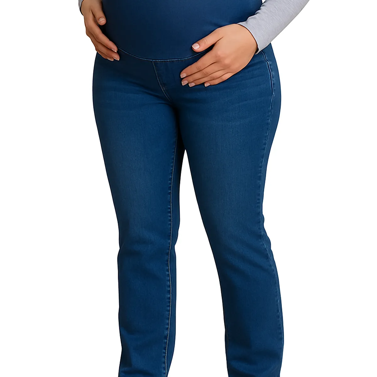 GENERICO - Jean pantalón de embarazada maternidad Azul