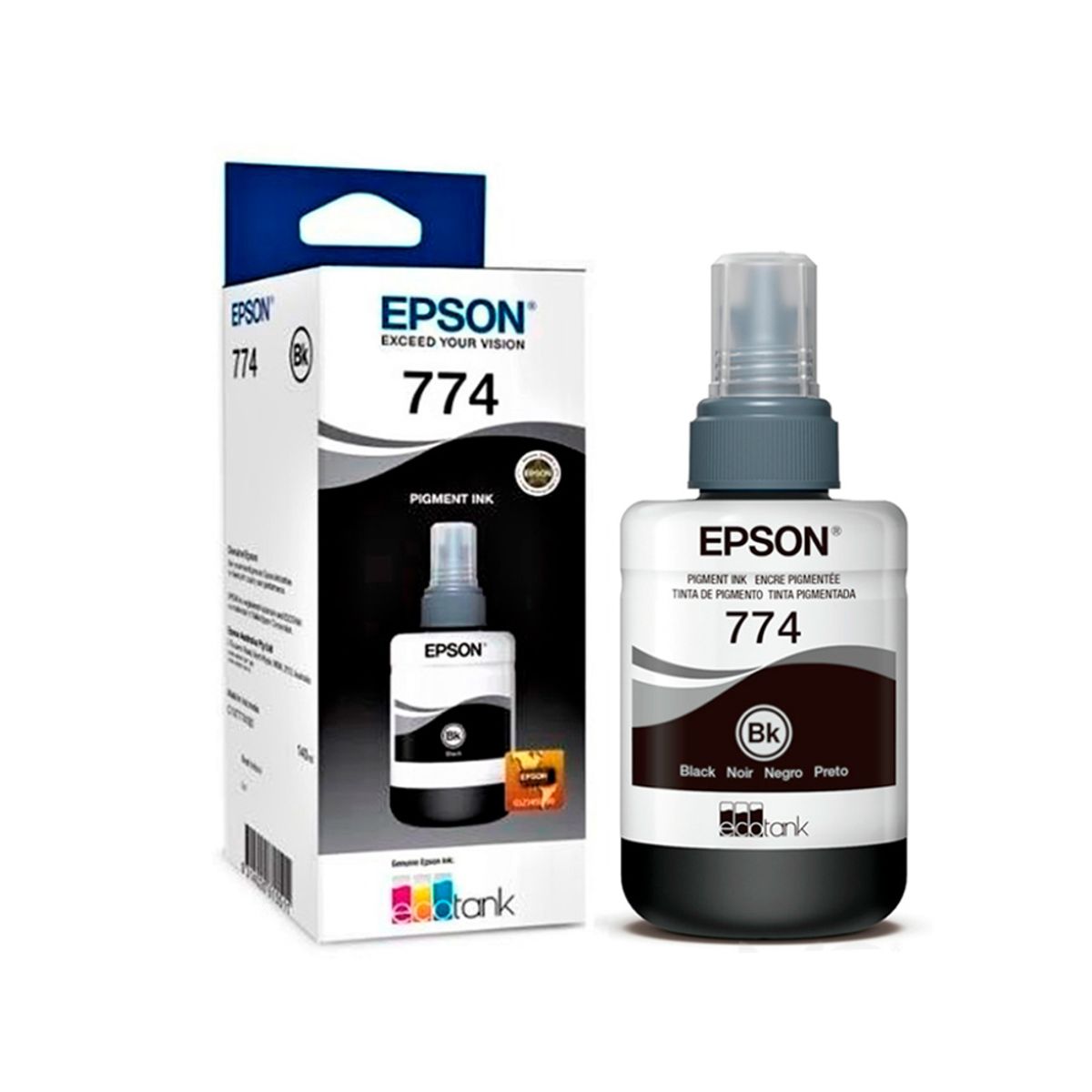 EPSON - BOTELLA  TINTA EPSON T774 T774120 NEGRO PIGMENTADO M205 L1455 - 140ML