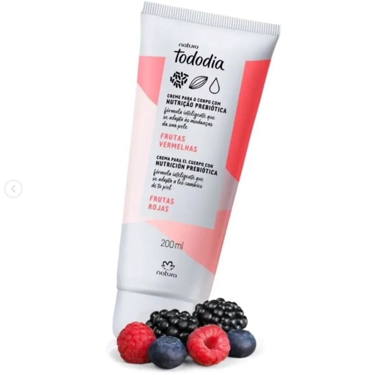 NATURA - Crema para cuerpo frutas rojas 200 ml tododia natura