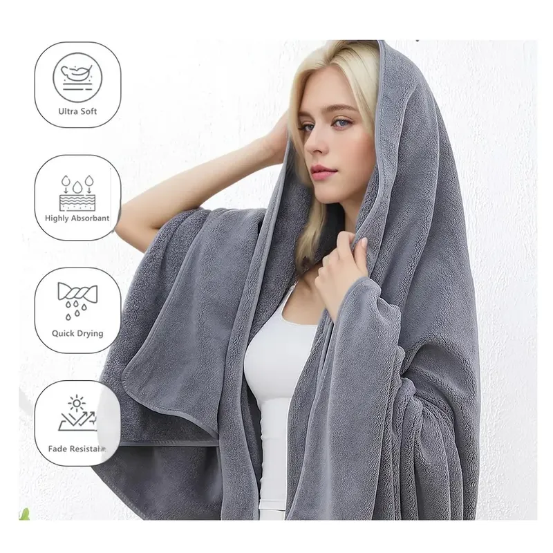 GOLDSUN - TOALLA DE BAÑO SUPER ABSORBENTE 160X90