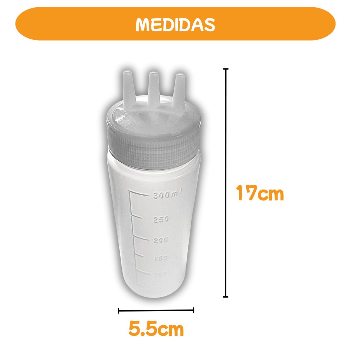 GENERICO - Botella de Precisión para Decoración 300ml Triple Boquilla