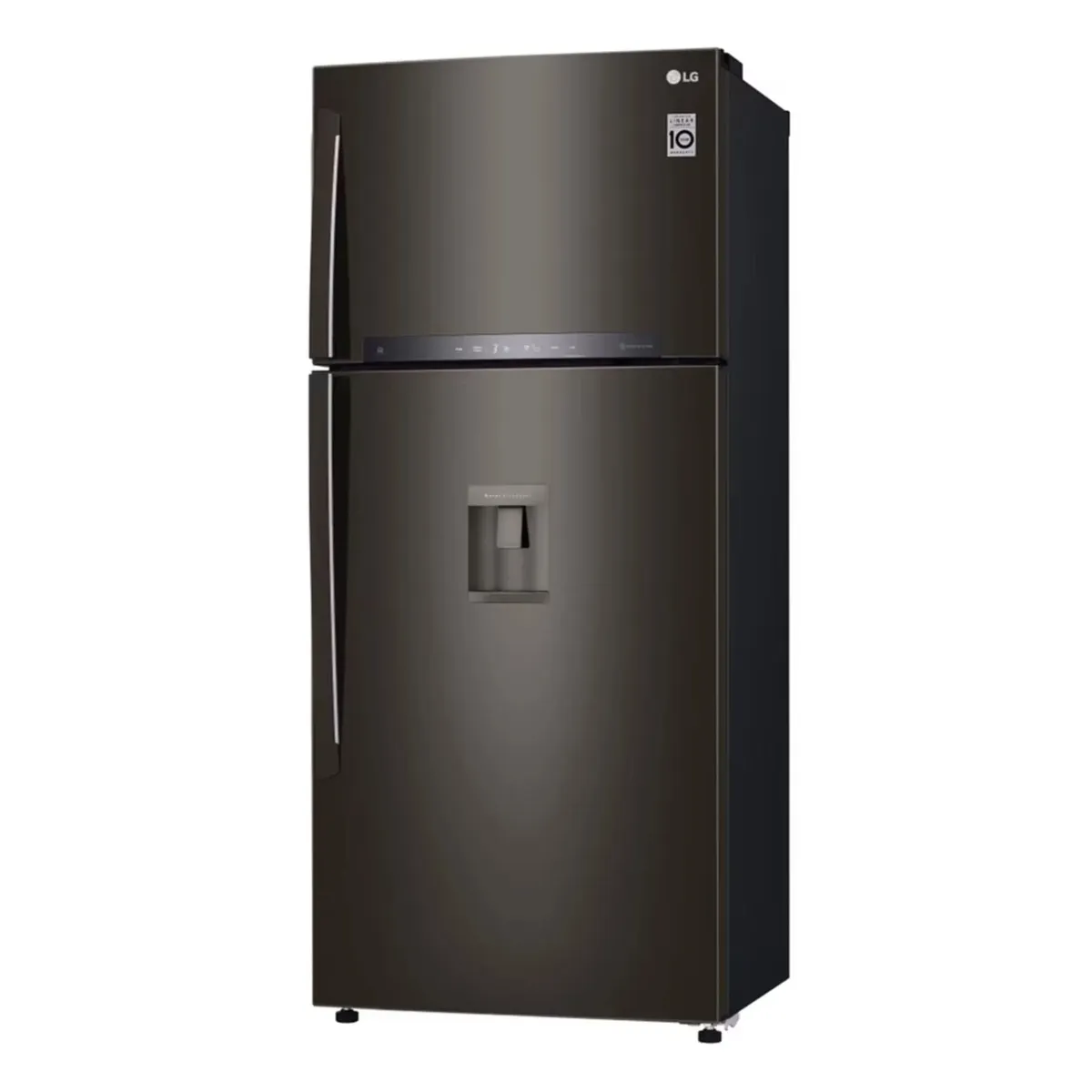 LG - Refrigeradora LG Top Freezer 509L Hygiene Fresh ThinQ GT51SGD Negro Acero