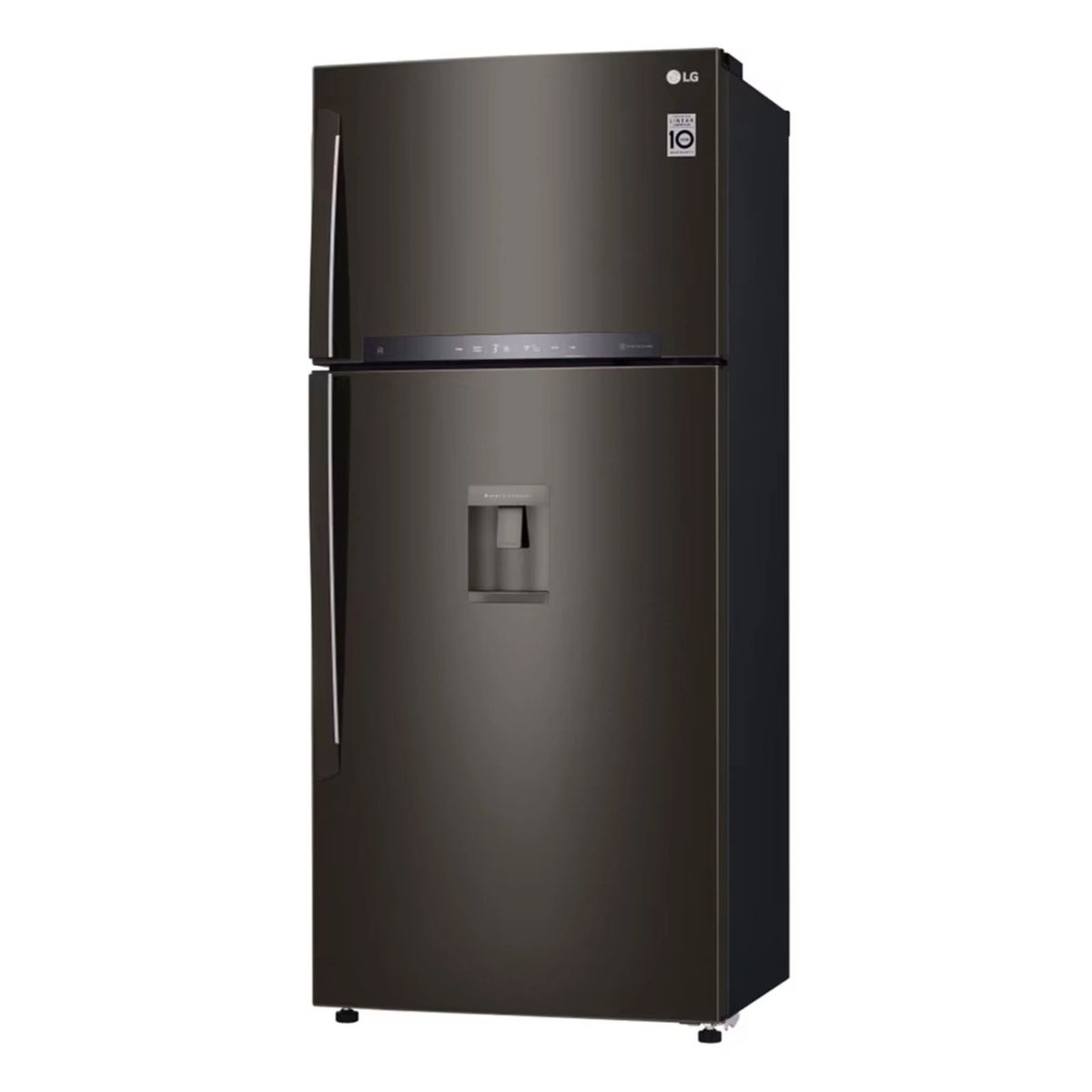 LG - Refrigeradora LG Top Freezer 509L Hygiene Fresh ThinQ GT51SGD Negro Acero