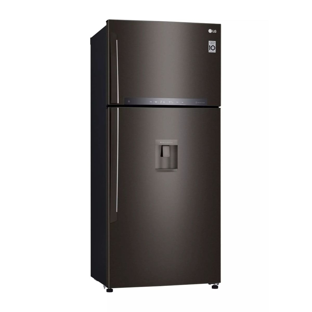 LG - Refrigeradora LG Top Freezer 509L Hygiene Fresh ThinQ GT51SGD Negro Acero