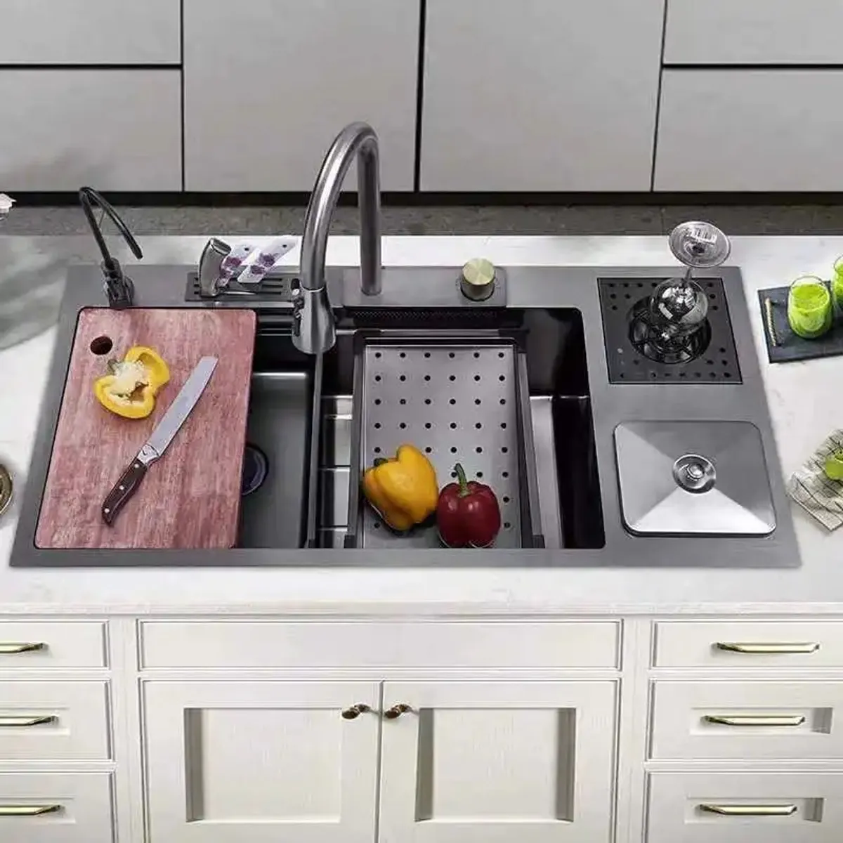 FRITECSA - Lavadero Multifuncional Grande con Filtro y Carcaza - Tacho