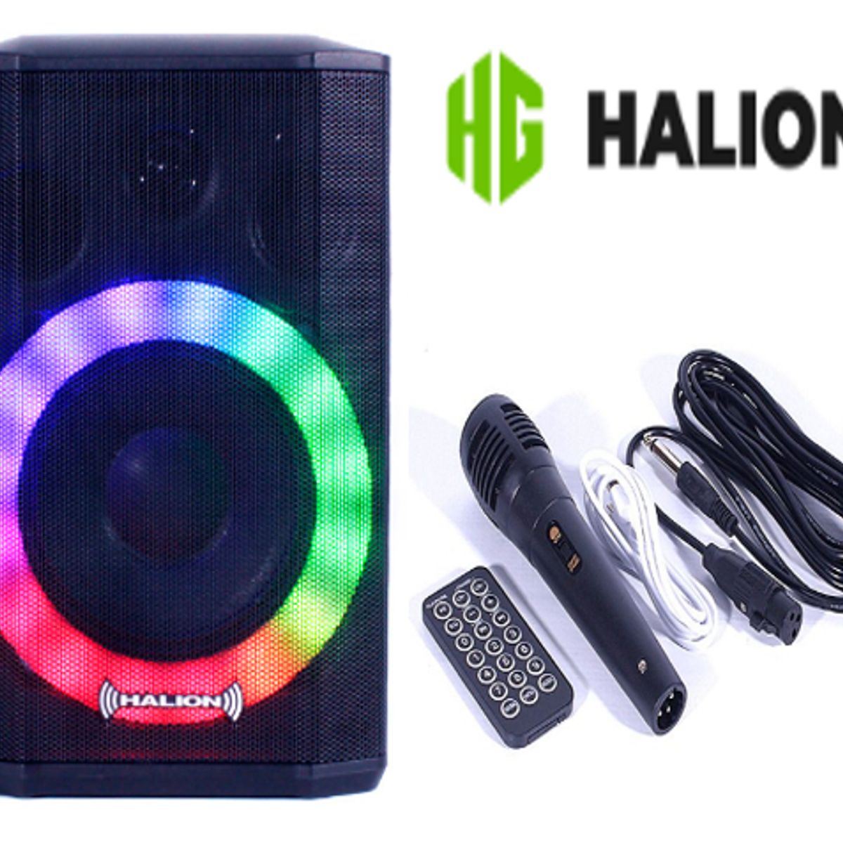 HALION - Parlante Portatil PHA-5XL LED USB TF Bluetooth RADIO FM HALION