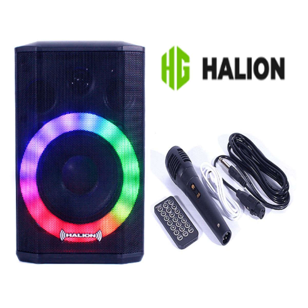 HALION - Parlante Portatil PHA-5XL LED USB TF Bluetooth RADIO FM HALION