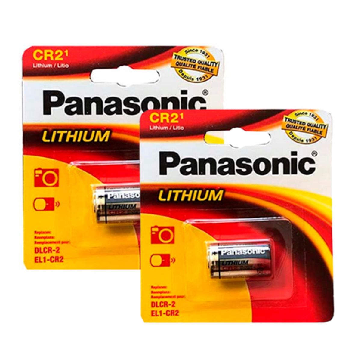 PANASONIC - PACK DE 2 PILAS PANASONIC CR2 PILA DE LITIO 3V