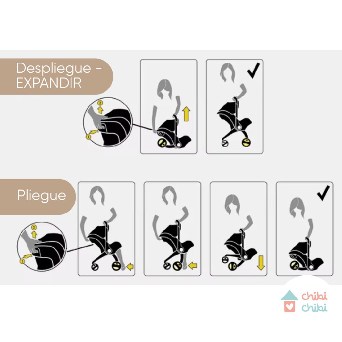 CHIBI CHIBI - Coche Car Seat -Crema