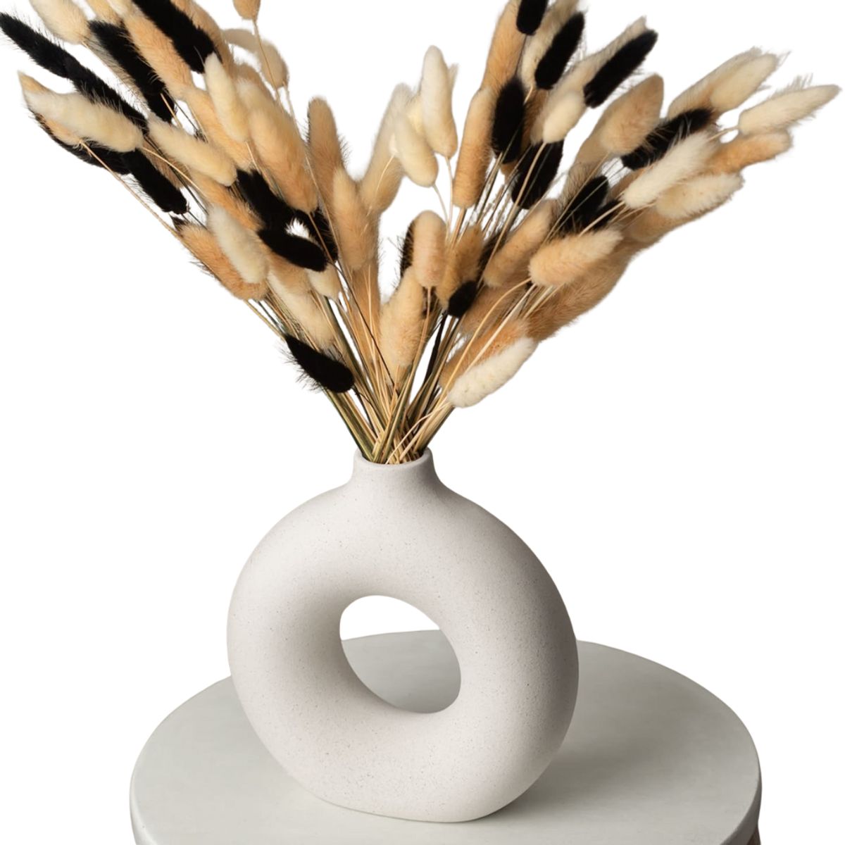 HYGGE - Florero Decorativo de Cerámica Diseño Circular Grande