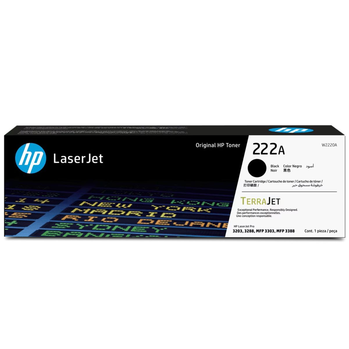 HP - TONER HP 222A NEGRO W2220A 3203, 3288, MFP 3303, MFP 3388 - 1,300 PAG