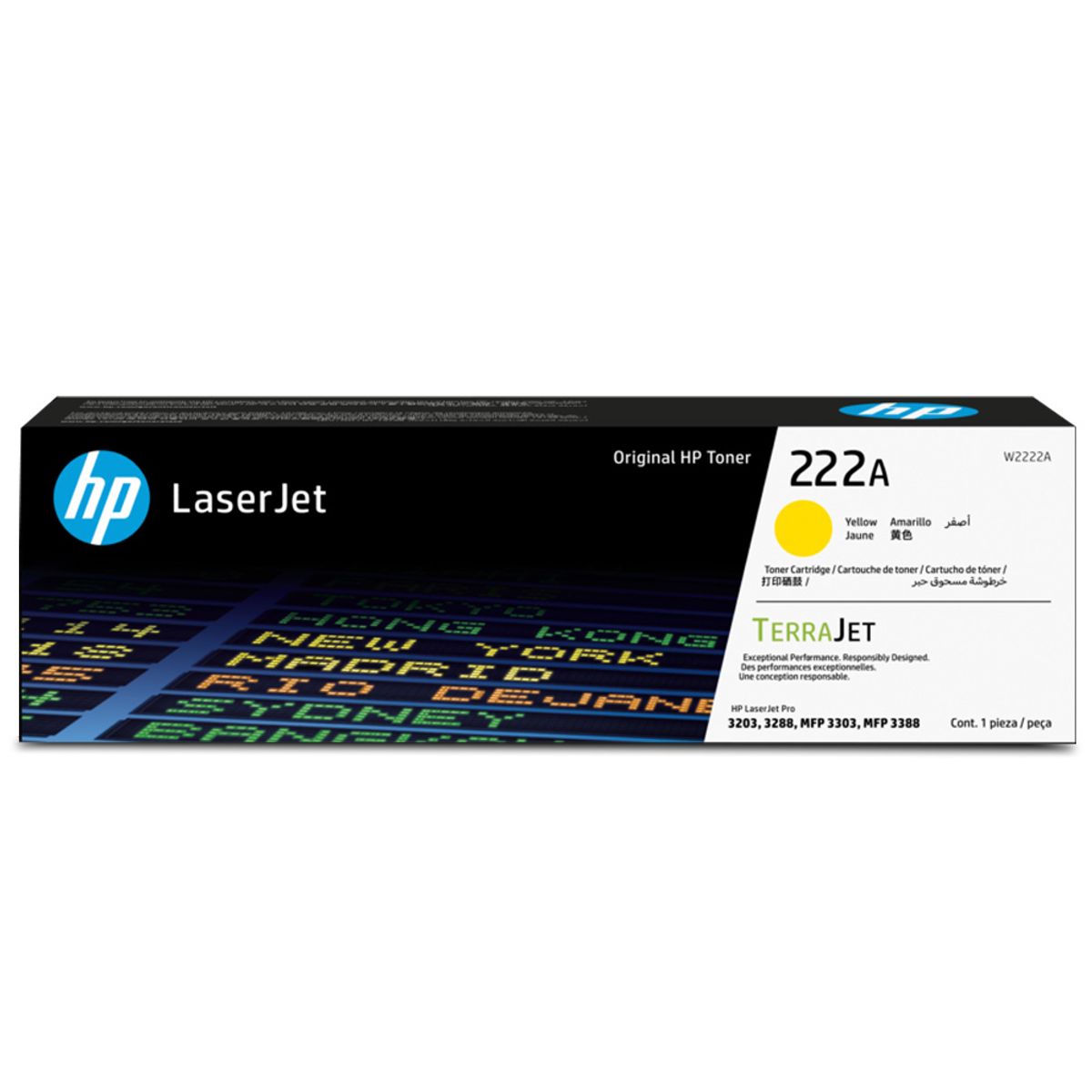HP - TONER HP 222A YELLOW W2222A 3203, 3288, MFP 3303, MFP 3388 - 1,200 PÁG.