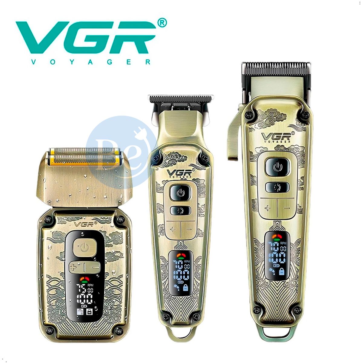 VOYAGER - Pack VGR Cortadora con Trimmer y Shaver V-642