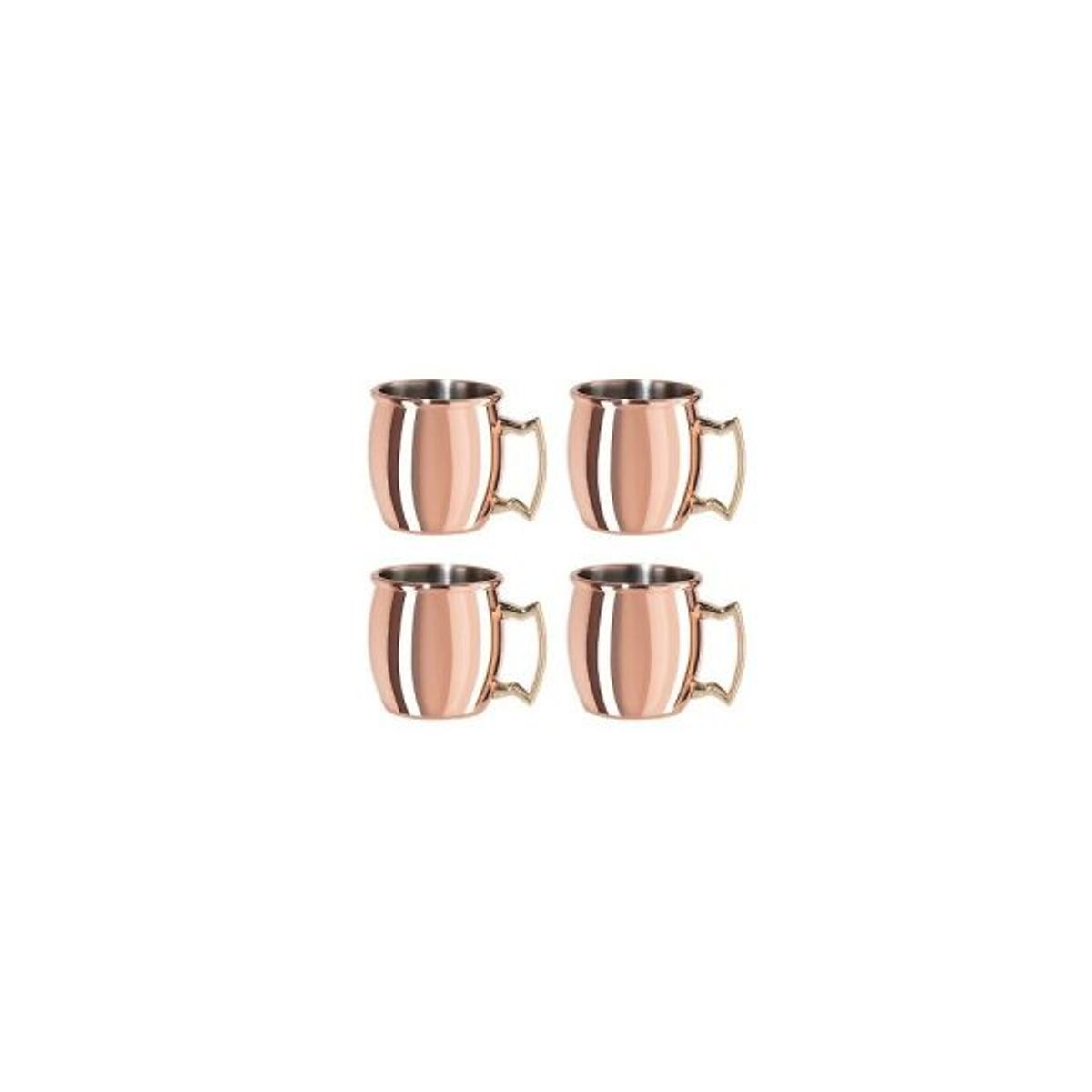 OGGI - Set de 4 Mini Moscow Mule para Shot 59 ml Color Cobre