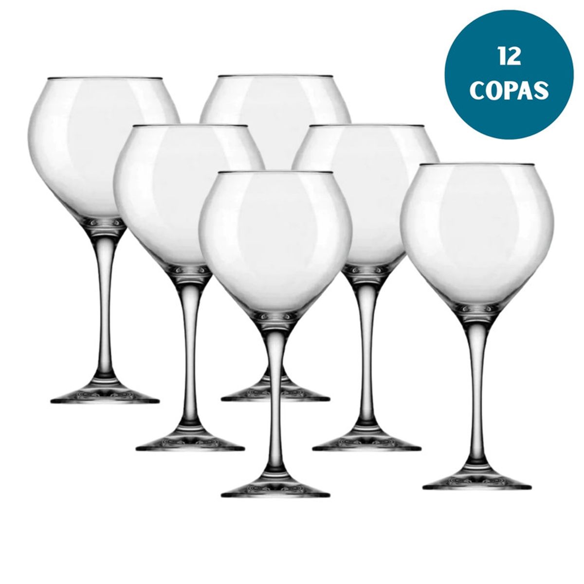 NADIR - Copa Nadir Prestige 600ml Vidrio Resistente Gran Capacidad X12