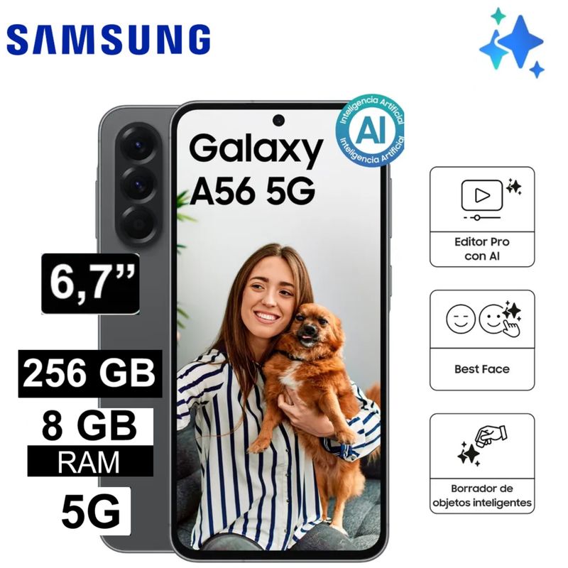 SAMSUNG - Celular Samsung Galaxy A56 5G 256GB 8GB RAM –  Negro