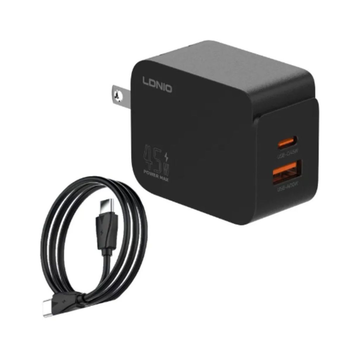 LDNIO - Cargador de 45W Carga Súper Rápida Ldnio Q3 Incluye Cable Tipo C a C