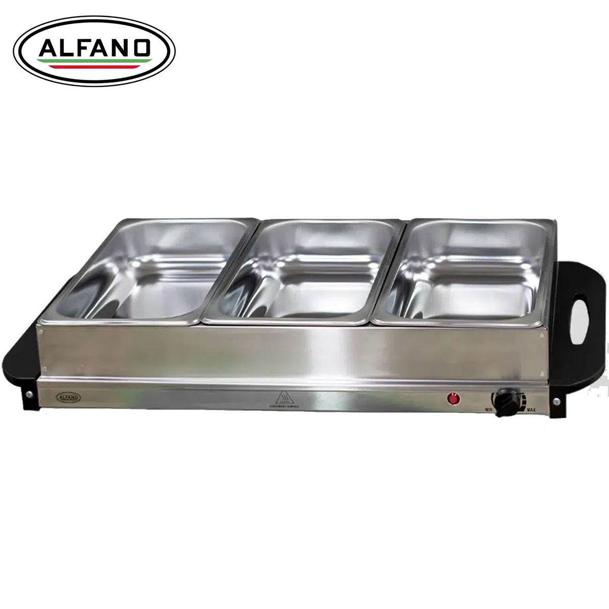 ALFANO - Samovar Calentador y Servido Buffet de 3 divisiones