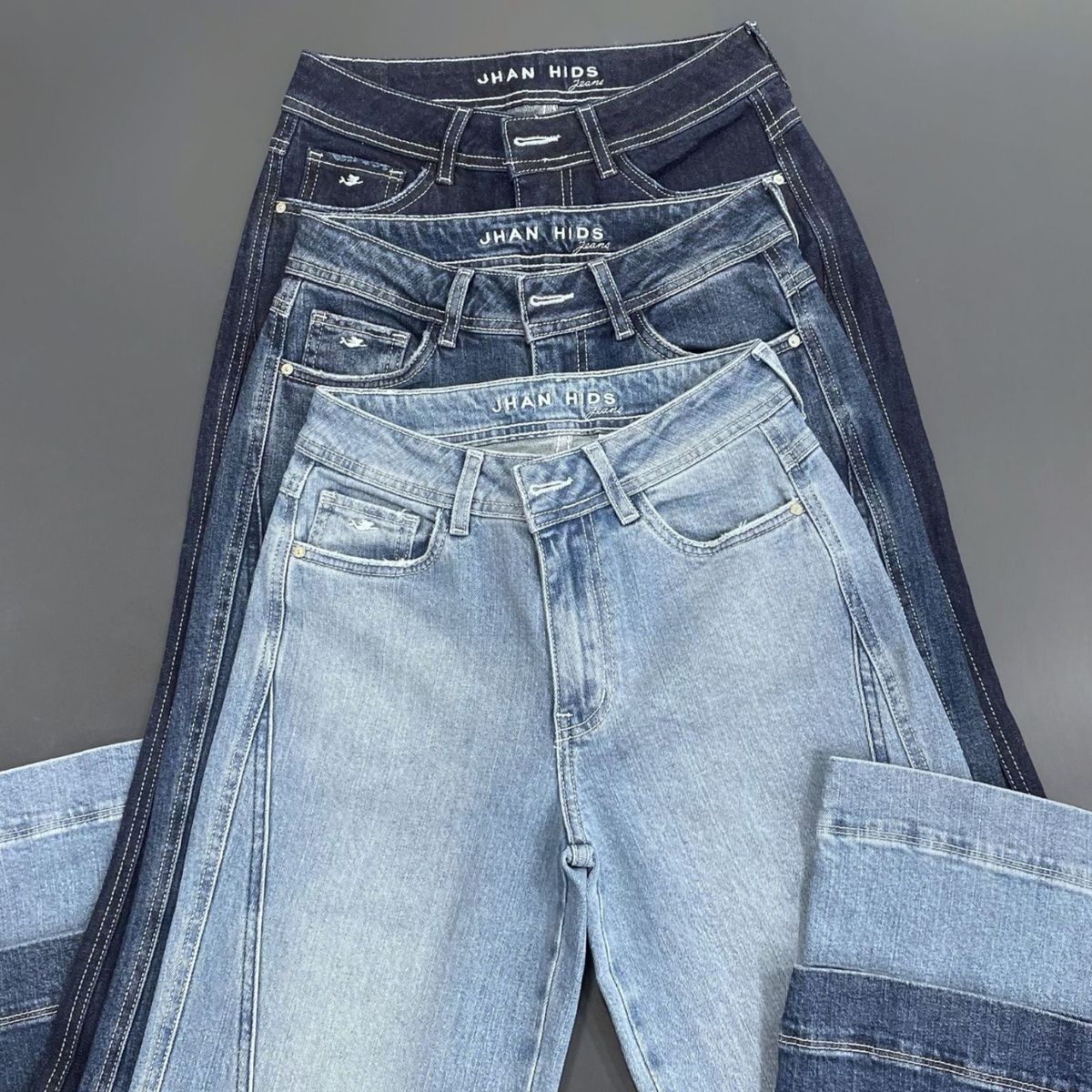 JHAN HIDS - Wide Leg Pant Denim Flavia