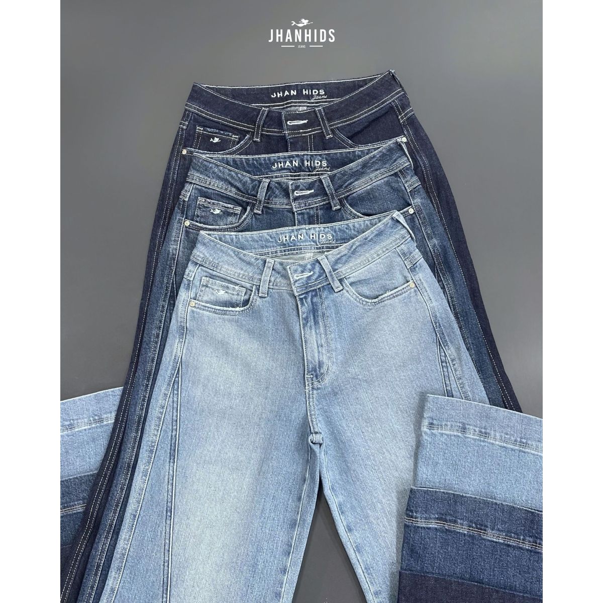 JHAN HIDS - Wide Leg Pant Denim Flavia