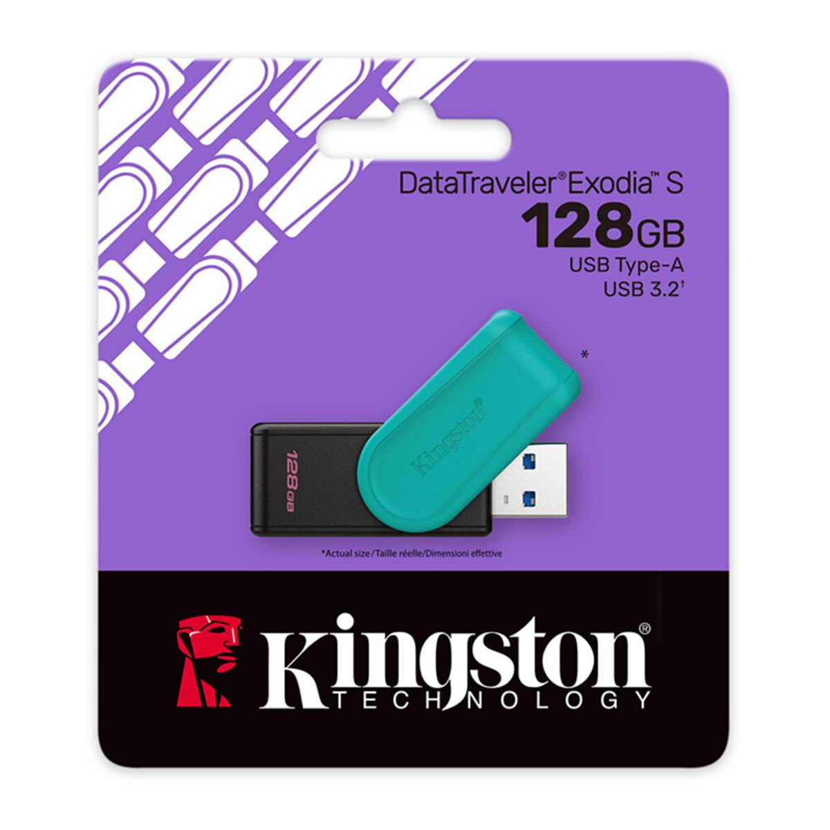 KINGSTON - MEMORIA USB KINGSTON EXODIA S 128GB TURQUESA