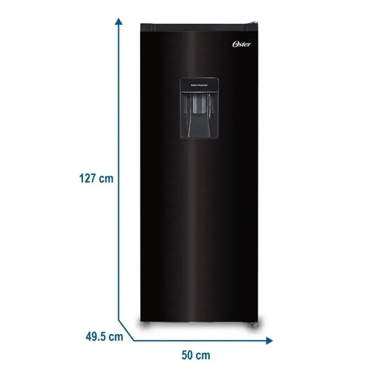 OSTER - REFRIGERADORA OSTER 175 L CON DISP DE AGUA NEGRO - OS-PDF178BD