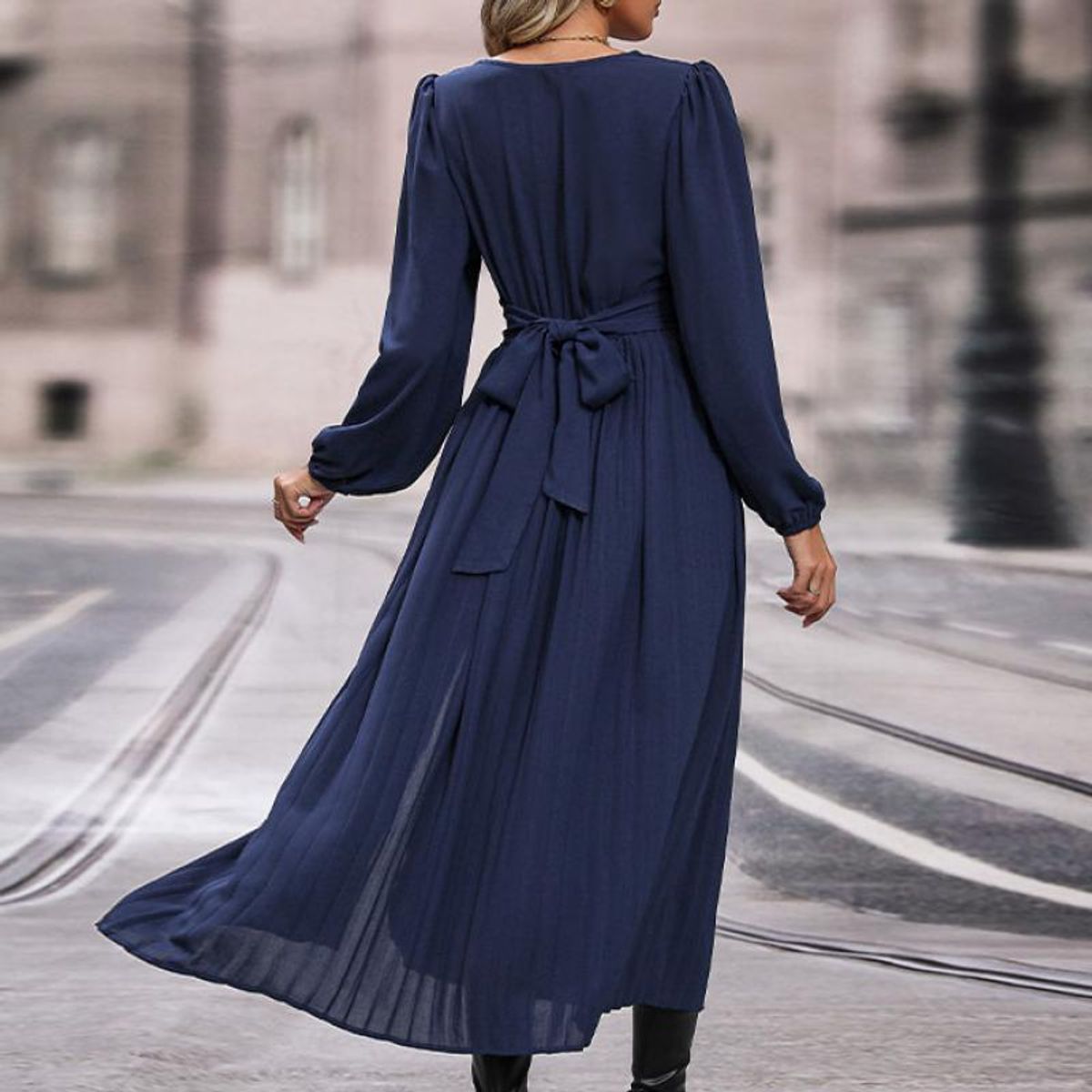 GENERICO - Vestido Madison - Vestido largo con mangas