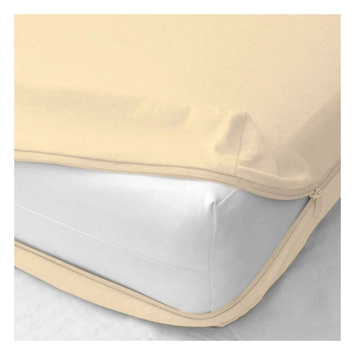 GENERICO - Forro de colchón 100 % algodón bramante ivory