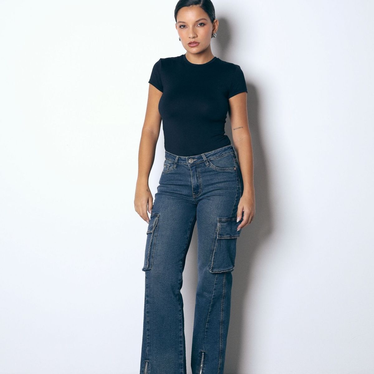 JHAN HIDS - Pantalòn Cargo Denim Vania