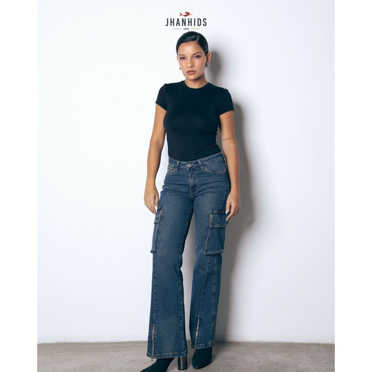 JHAN HIDS - Pantalòn Cargo Denim Vania