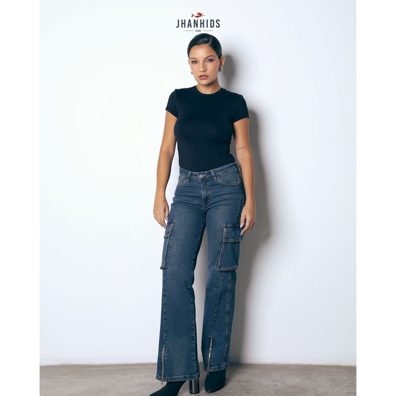 JHAN HIDS - Pantalòn Cargo Denim Vania