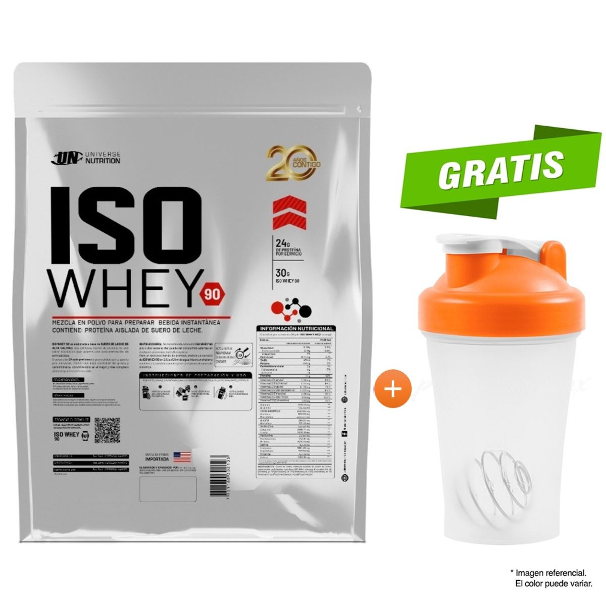 UNIVERSE NUTRITION - ISO WHEY 90 5 kilos proteína isolatada Vainilla + Obsequio