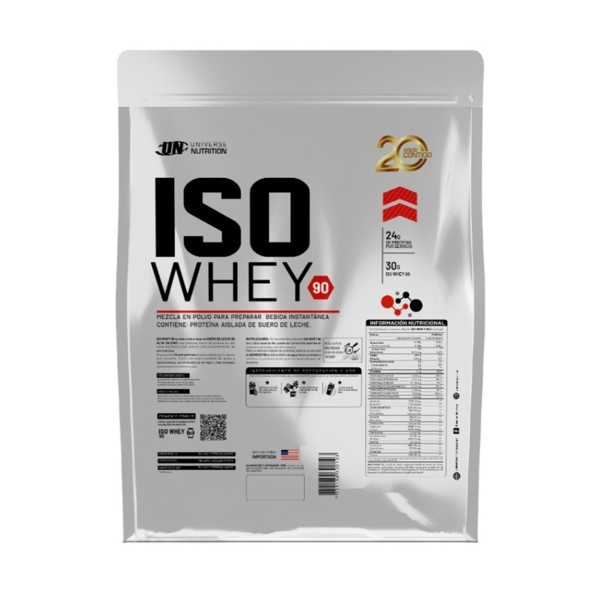 UNIVERSE NUTRITION - ISO WHEY 90 5 kilos proteína isolatada Vainilla + Obsequio