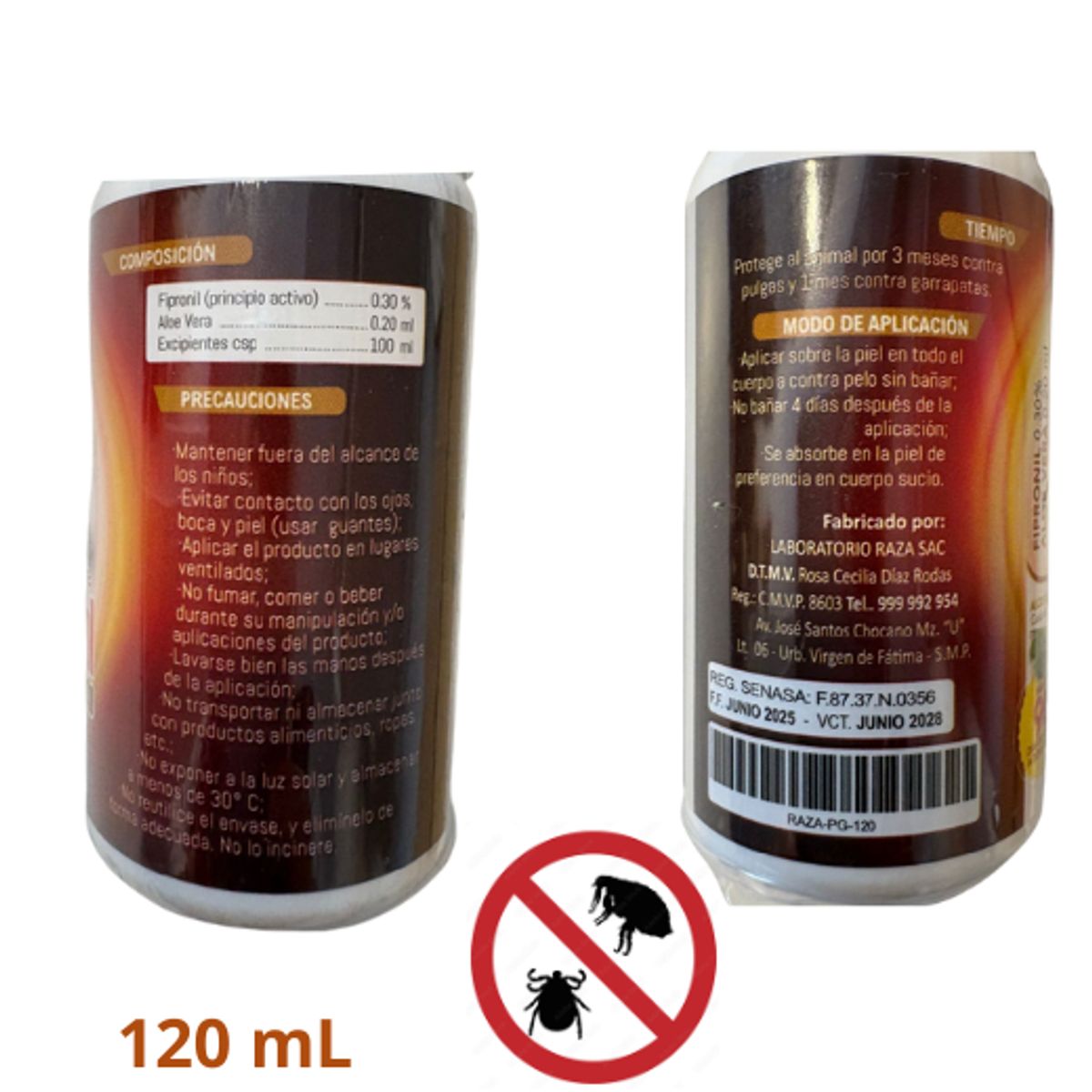 GENERICO - ANTIPULGAS RAZA FRASCO x 120 mL