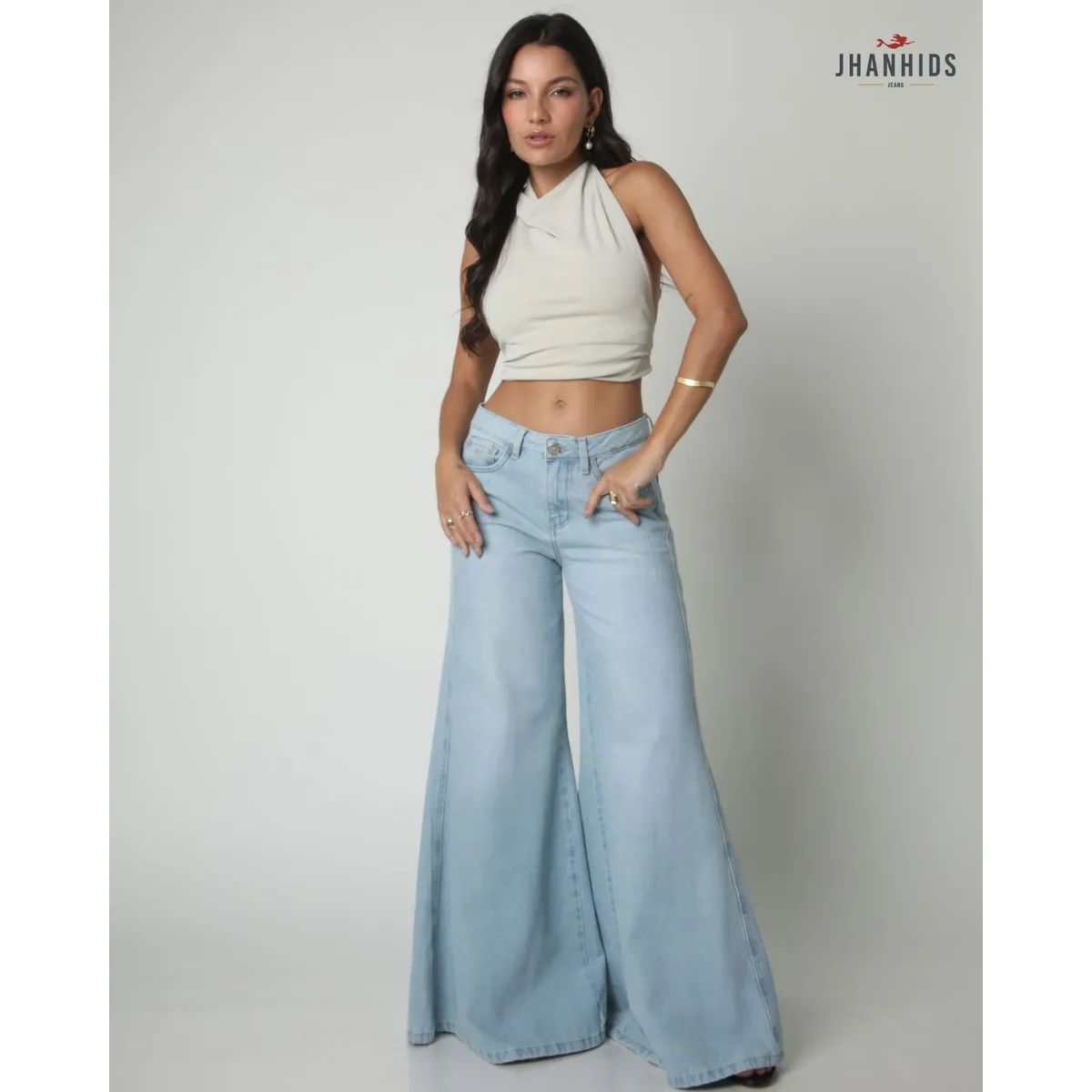 JHAN HIDS - Wide Leg Pant Denim Greta Petite