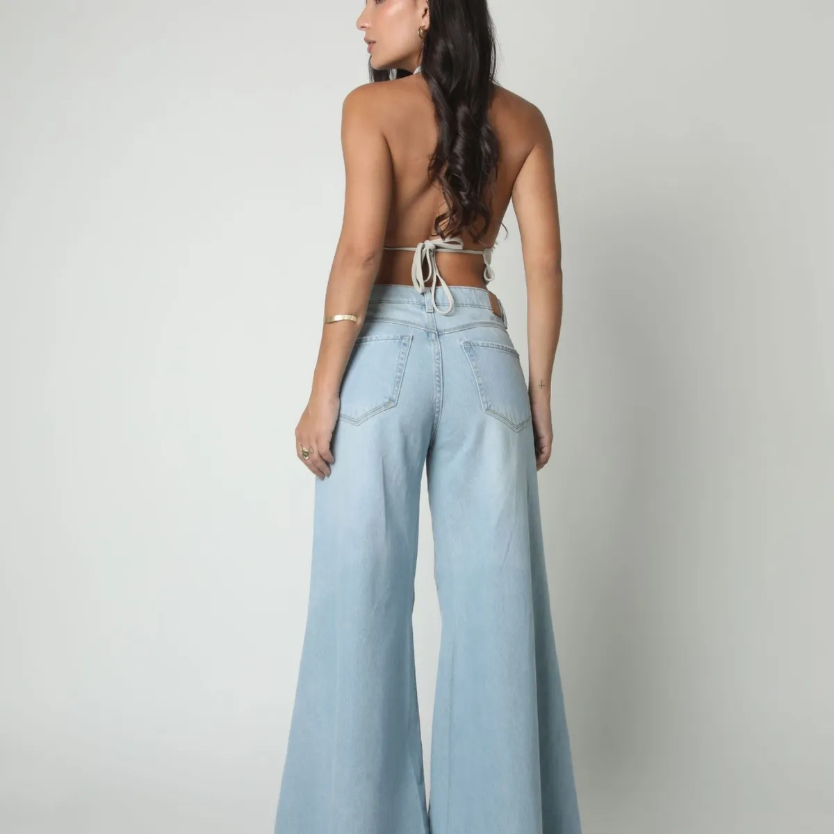 JHAN HIDS - Wide Leg Pant Denim Greta Petite