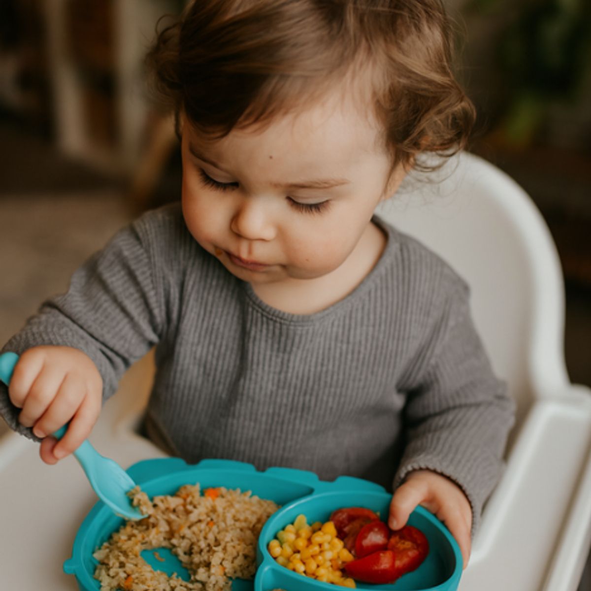 GENERICO - Plato para Bebé Silicona De Hipopótamo Verde