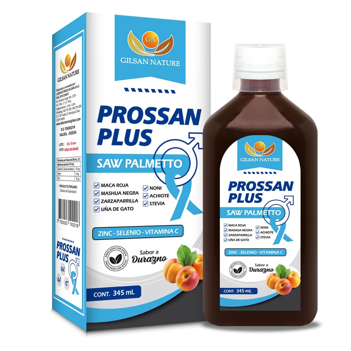 GENERICO - PROSSAN PLUS BEBIBLE  - SAW PALMETTO - MACA ROJA - MASHUA NEGRA - ZARZAPARRILLA 345ML