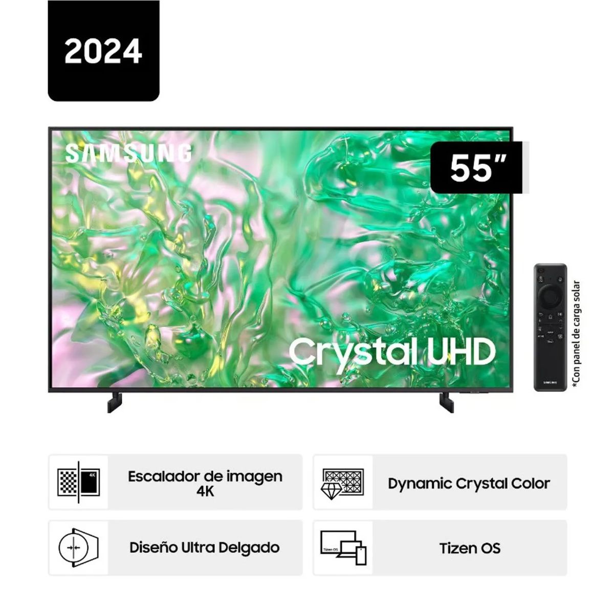SAMSUNG - TELEVISOR SAMSUNG 55 CRYSTAL UHD 4K SMART TV UN55DU8000GXPE
