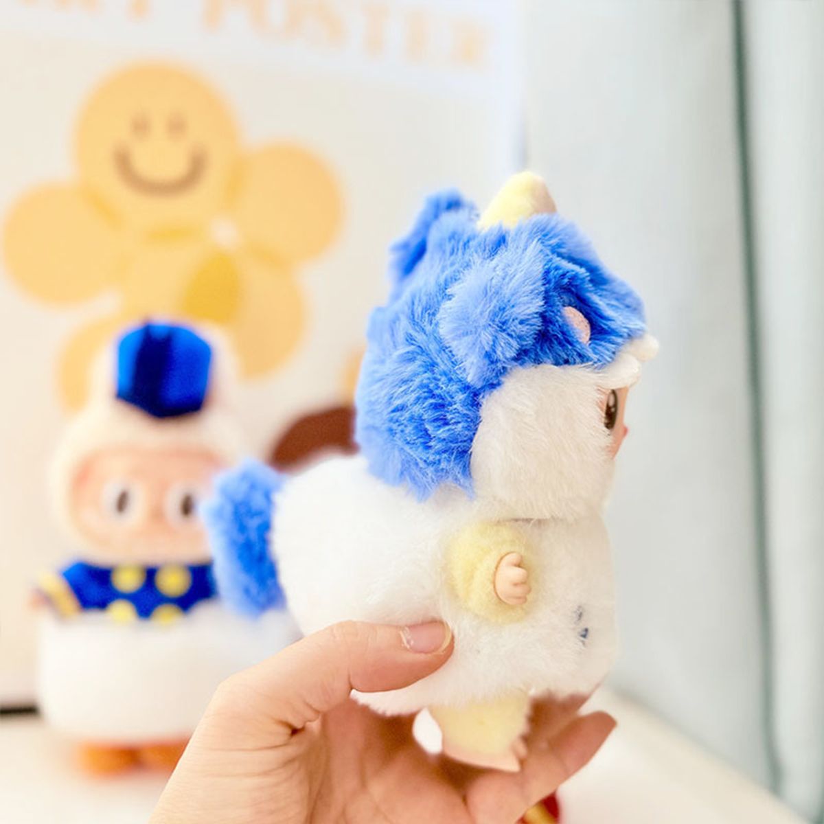 POP MART - Disfraz para Labubu Tiburon Blanco con Azul