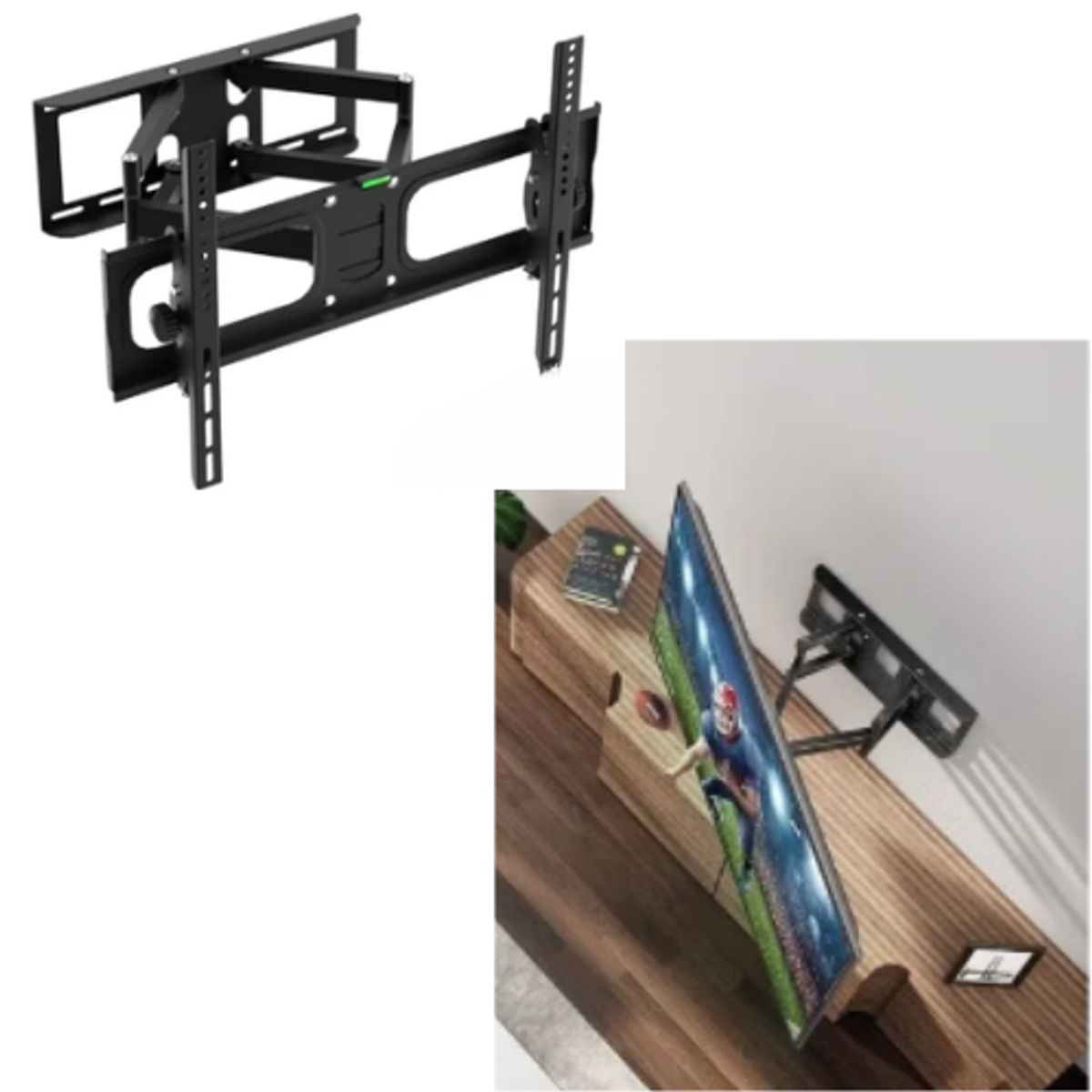 GENERICO - Rack Soporte Tv Lcd Led Smart 40 a 80 Pulgadas Doble Brazo CP502