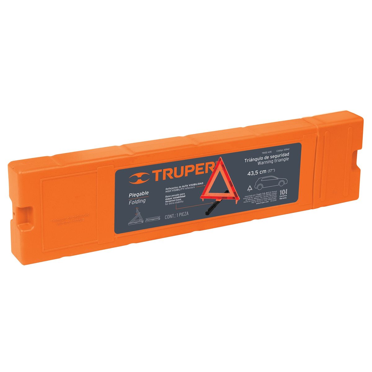 Truper - Triangulo de seguridad plegable de 43.5 cm