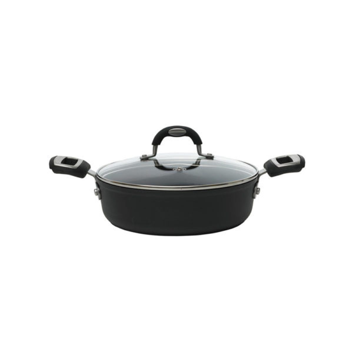 BALLARINI - Cacerola Baja de Titanio con Tapa de 24 cm