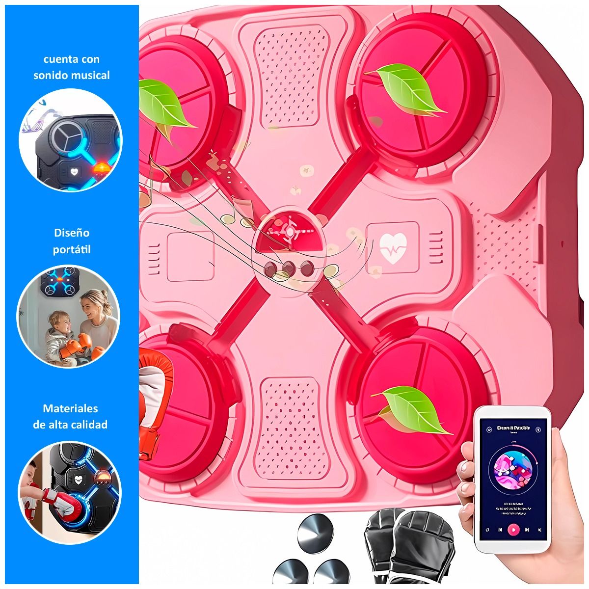 GENERICO - Maquina De Boxeo Musical Bluetooth Niñas