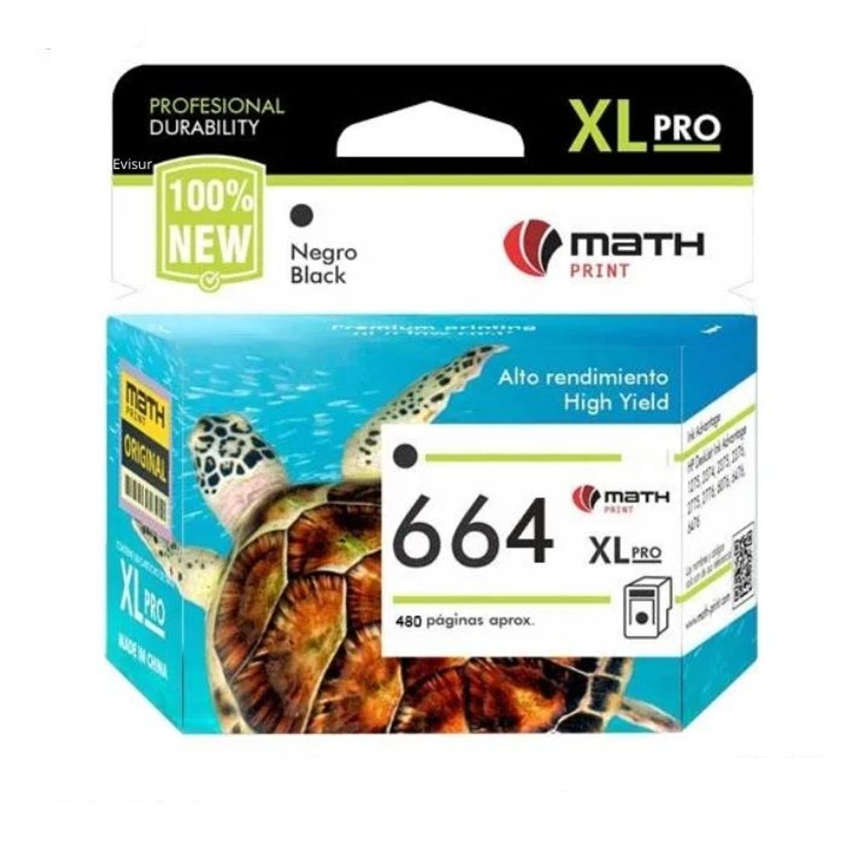 GENERICO - TINTA COMPATIBLE HP 664XL NEGRO F6V31AL 111021304520