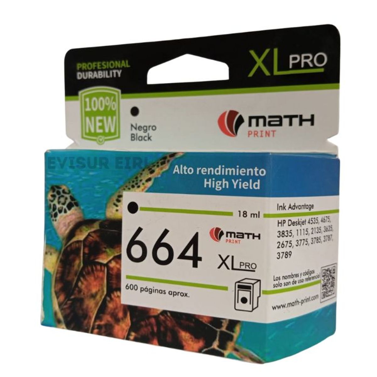 GENERICO - TINTA COMPATIBLE HP 664XL NEGRO F6V31AL 111021304520