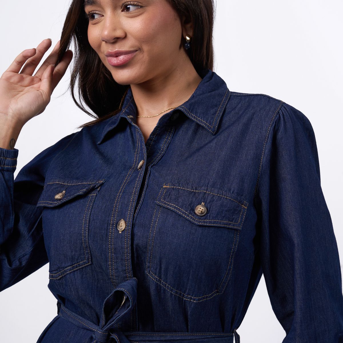 BRONCO - VESTIDO DI25MAIKOL DENIM - BLUE